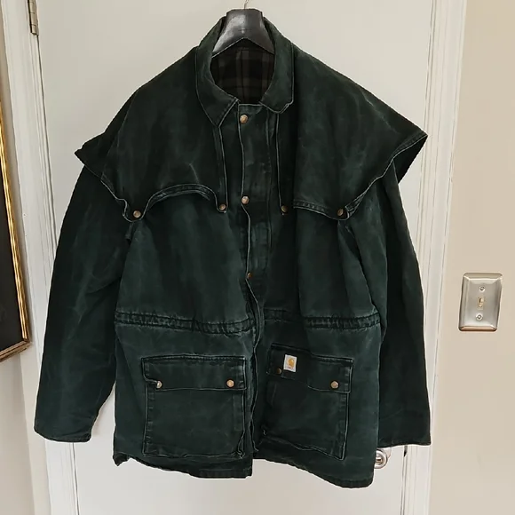 Vintage 90's Carharrt Duck Cape, Duster, Barn Coat Size XXL - Picture 1 of 13